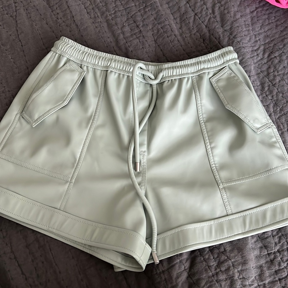 Jonathan simkhai faux leather shorts